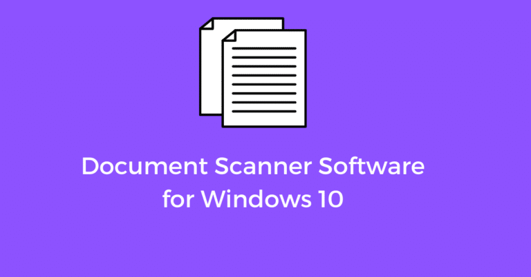 List of Document Scanner Software for Windows 10